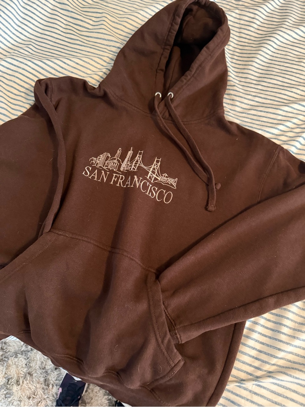 San Francisco Brown Hooded Sweatshirt